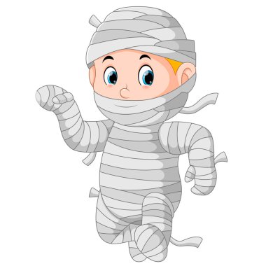 Mumya yürüme illüstrasyon