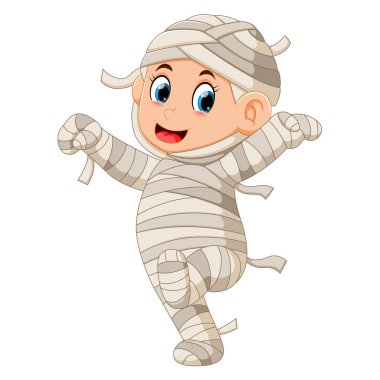 Mumya yürüme illüstrasyon