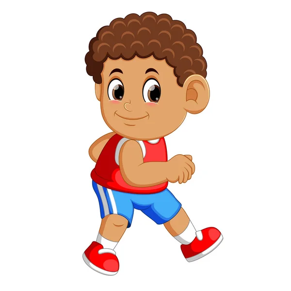 Illustration Athlete Running Man — Stock Vector