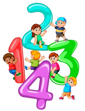 Çocuklar oynarken ile büyük bir ile dört numara