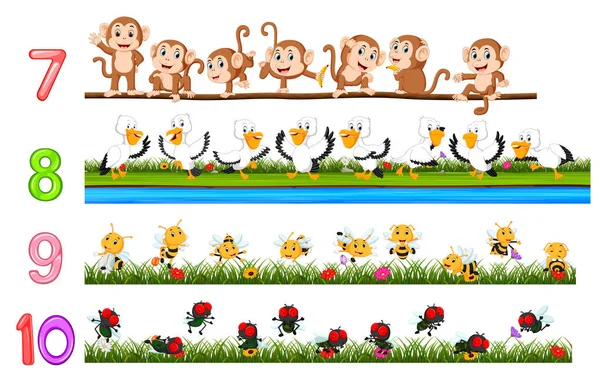 Hayvanlar sayılarla sayma