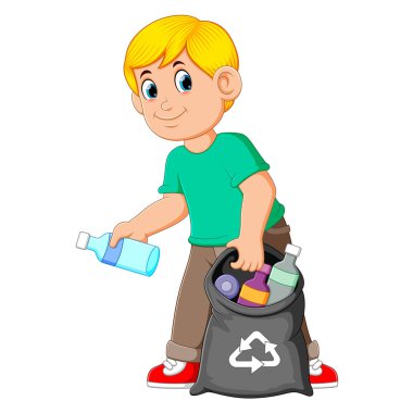 Adam çöp toplama gösterimi