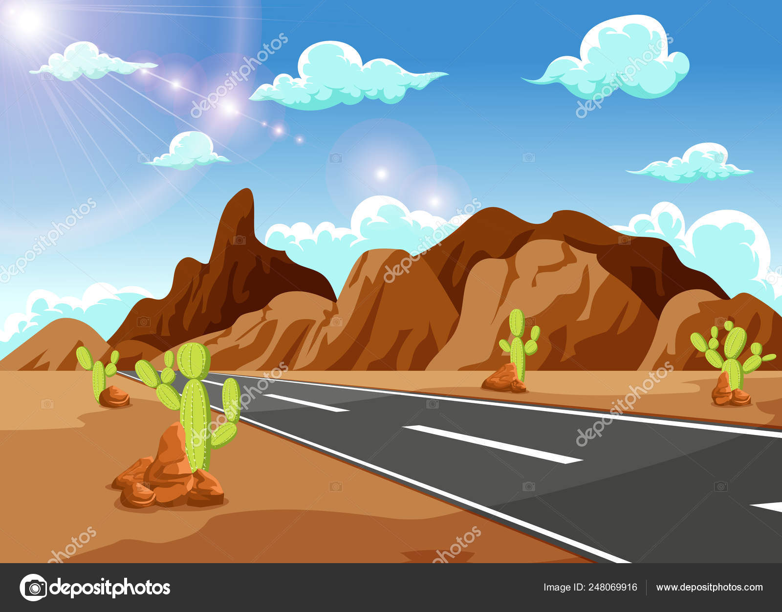 Straight road cartoon Vector Art Stock Images | Depositphotos Straight road cartoon Vector Art Stock Images | Depositphotos