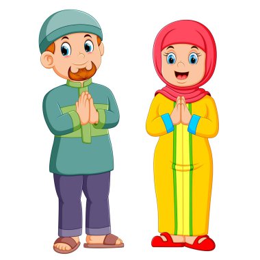  bir kadın ve bir erkek ied mübarek selam bağışlama veriyoruz