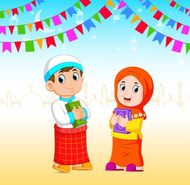 erkek ve kız ramadhan olay al Kur'an tutuyor