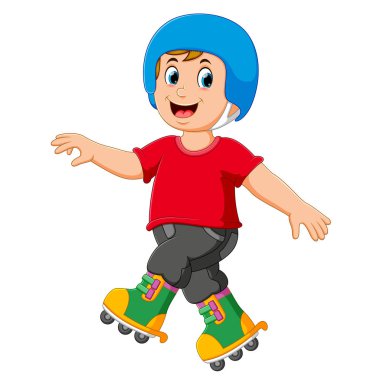  çocuk paten oynuyor ve kask kullanıyor