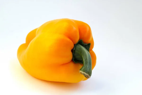 Φρέσκο Και Γλυκό Πιπέρι Καμπάνα Απομονωμένες Άσπρο Φόντο Λαχανικά Γεωργικά — Φωτογραφία Αρχείου