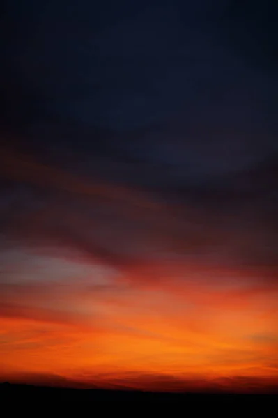 Fiery Orange Sunset Sky Beautiful Sky Natural Background — Stock Photo, Image