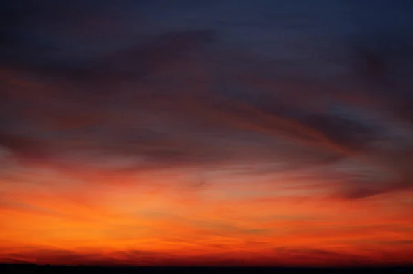Fiery Orange Sunset Sky Beautiful Sky Natural Background — Stock Photo, Image