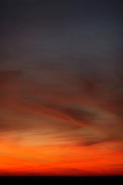 Fiery Orange Sunset Sky Beautiful Sky Natural Background — Stock Photo, Image