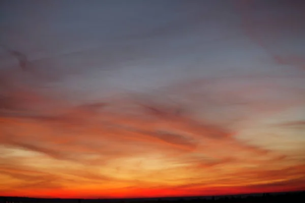 Cielo Anaranjado Del Atardecer Hermoso Cielo Fondo Natural — Foto de Stock