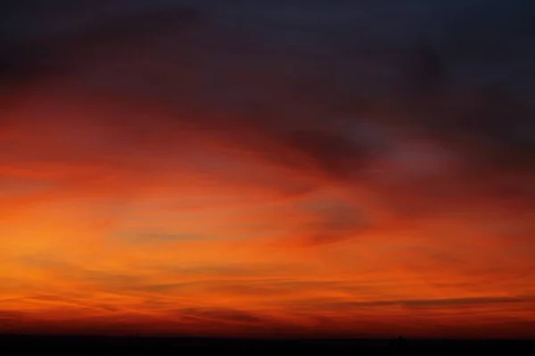 Bright Orange Sky Light Sun — Stock Photo, Image