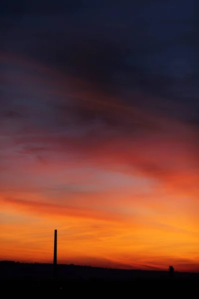 Dramatic Sunset Sunrise Sky Beautiful Colorful Background — Stock Photo, Image