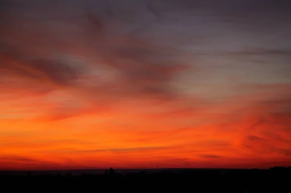 Fondo Ardiente Cielos Ardientes Fondo Hermoso Colorido — Foto de Stock