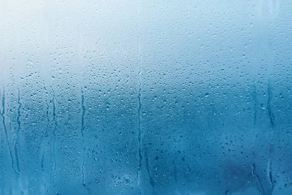 Конденсат Чистому Скляному Вікні Вода Падає Дощ Абстрактна Текстура Тла — стокове фото