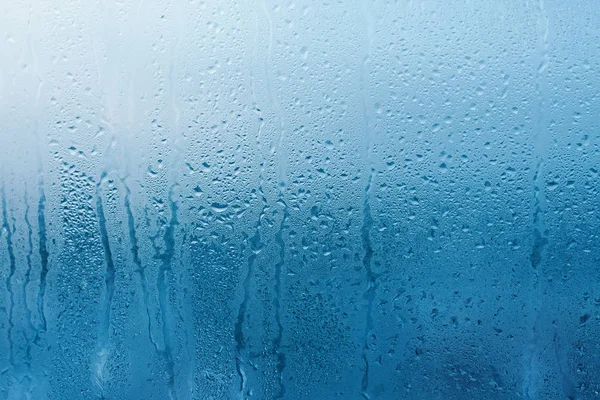 Páralecsapódás Tiszta Üveg Ablak Vízcseppeket Eső Absztrakt Háttér Textúra — Stock Fotó