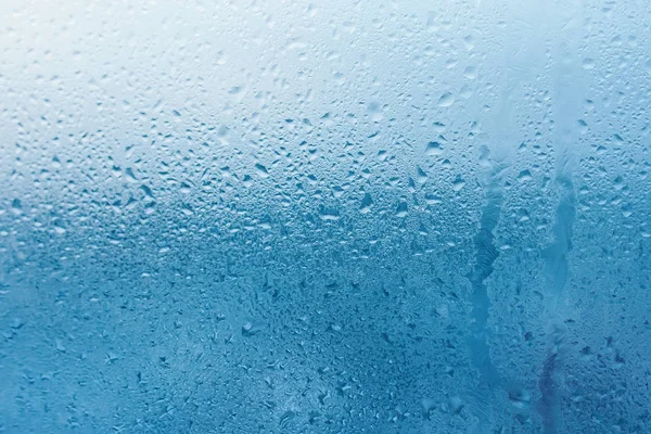 Kondensacja Oknie Szkło Bezbarwne Krople Wody Deszcz Streszczenie Tekstura — Zdjęcie stockowe