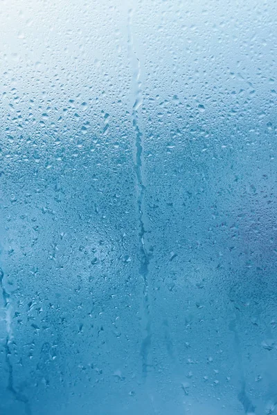 Window Glass High Humidity Condensation Natural Water Background Vertical Photo — Stock Photo, Image