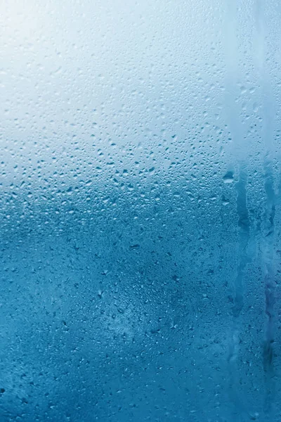 Window Glass High Humidity Condensation Natural Water Background Vertical Photo — Stock Photo, Image