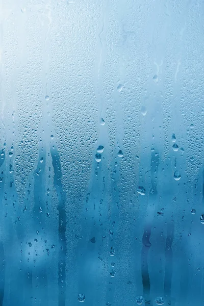 Vidro Janela Com Condensação Alta Umidade Fundo Água Natural Foto — Fotografia de Stock