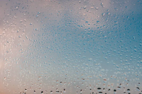 Erős Nedvesség Télen Vízcseppeket Otthon Kondenzációs Egy Ablak Páraként Üveg — Stock Fotó