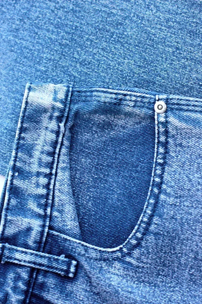 Poche Rivet Sur Jeans Structure Fibre Tissu Denim Naturel Propre — Photo