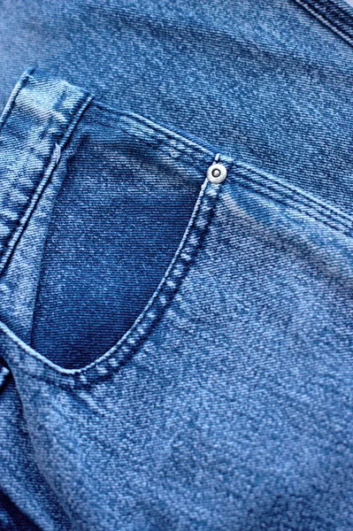 Cebi Kot Perçin Lif Kumaş Yapısı Doğal Temiz Denim Arka — Stok fotoğraf