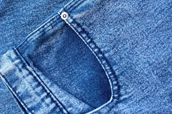 Bolsillo Remache Jeans Estructura Fibra Tejido Denim Limpio Natural Fondo — Foto de Stock