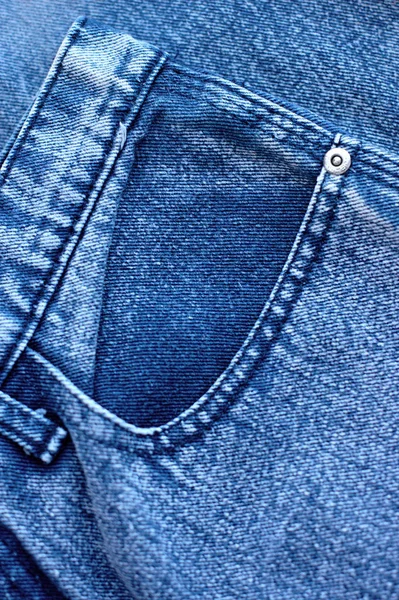 Bolsillo Remache Jeans Estructura Fibra Tejido Denim Limpio Natural Fondo — Foto de Stock
