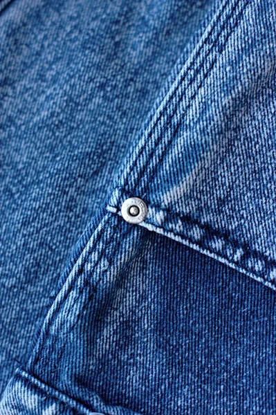 Bolsillo Remache Jeans Estructura Fibra Tejido Denim Limpio Natural Fondo — Foto de Stock