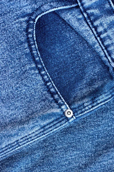 Bolsillo Remache Jeans Estructura Fibra Tejido Denim Limpio Natural Fondo — Foto de Stock