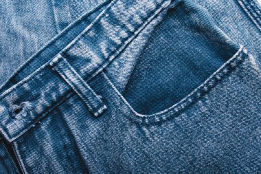 Klasik kot arka plan. Denim doku kumaş dikiş şık tasarımı ile. Boş desen kopya alanı. Seçici odak