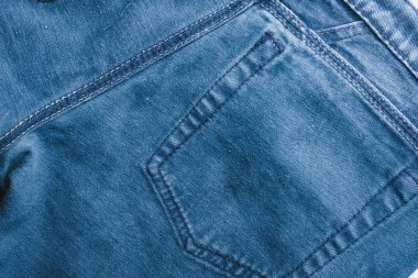 Klasik kot arka plan. Denim doku kumaş dikiş şık tasarımı ile. Boş desen kopya alanı. Seçici odak