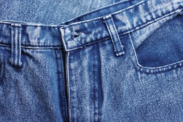 Hintergrund Jeans Blue Denim Textur Stoff Mit Einer Naht Von — Stockfoto