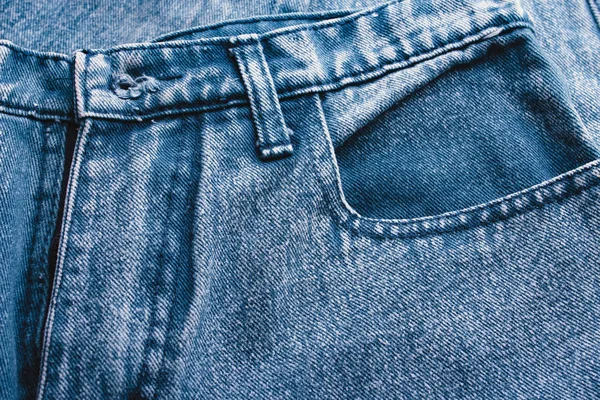 Klasické Modré Džíny Pozadí Denim Textury Látky Šev Módní Design — Stock fotografie