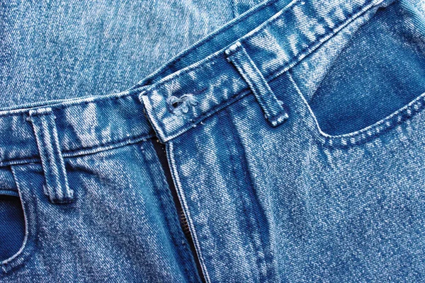 背景牛仔裤 蓝色牛仔纹理面料与时尚的设计接缝 空模式复制空间 — 图库照片