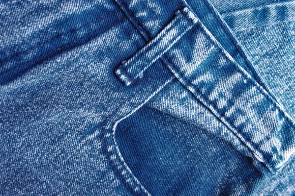 Fond Jeans Tissu Texture Denim Bleu Avec Une Couture Design — Photo