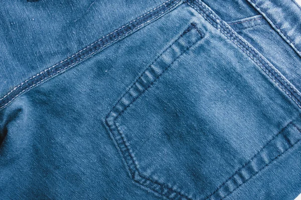 Classic Blue Jeans Background Denim Texture Fabric Seam Fashionable Design — Stock Photo, Image
