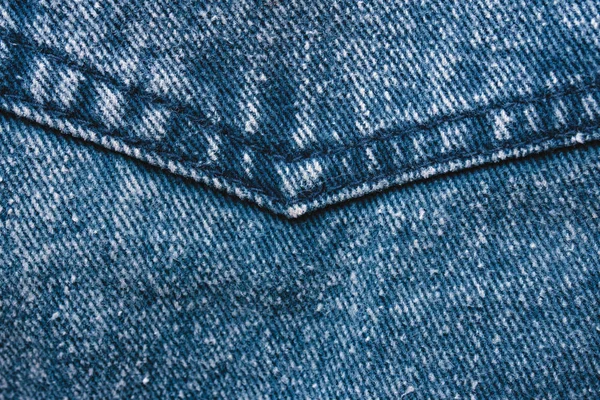 Κλασικό Τζιν Μπλε Φόντο Υφή Υφάσματος Denim Μια Ραφή Από — Φωτογραφία Αρχείου