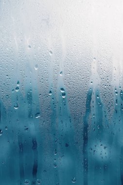 Dripping Condensation on the clear glass window. Water drops. Ab clipart