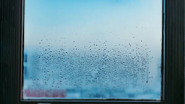 Gotas de agua realistas para la decoración y el revestimiento en el tranvía — Foto de Stock