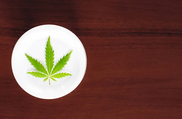 Frasco de cânhamo loção branca. Detalhe de creme de cannabis com maconha — Fotografia de Stock