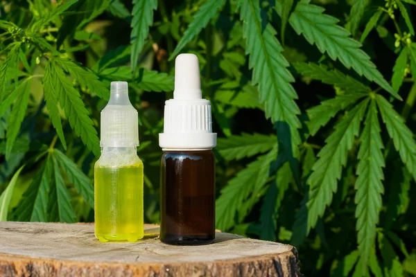 Pharmaceutical CBD oil. Herbal organic medicine product. Natural