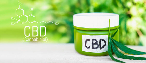 Крем для конопли и масляный бальзам с листьями конопли с изображением
