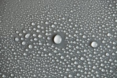 Su damlacıklarının detayları, nem buharlaşması, sıcak su buharlaşması, yakın plan çekimleri.