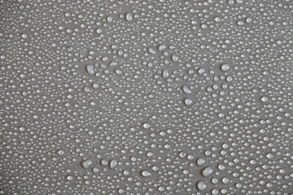 中性背景下的水滴 水分冷凝 热水蒸气冷凝的细节 — 图库照片