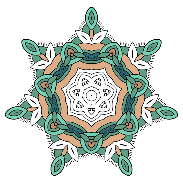 Mandala minta. Absztrakt vektor. Vintage díszítőelemek. Kézzel rajzolt háttér. -Vektor — Stock Vector