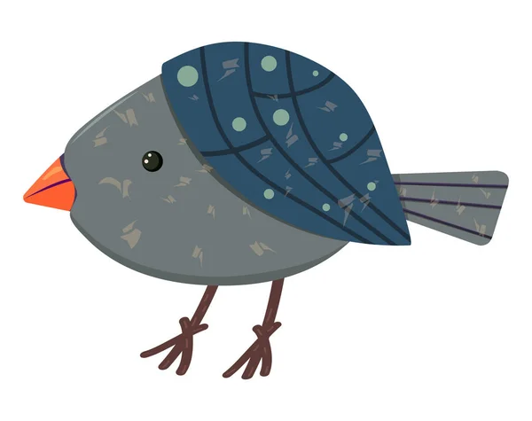 Bird Tweet Tweet. Tecknad lycklig liten fågel. Illustration vektor. — Stock vektor