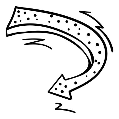 Beyaz arka planda yalıtılmış ok çizimi, Boyama sayfası yetişkin ve çocuklar. TasarımIçin işaret ler ve semboller grafik öğeleri. Vektör. Vektör çizimi