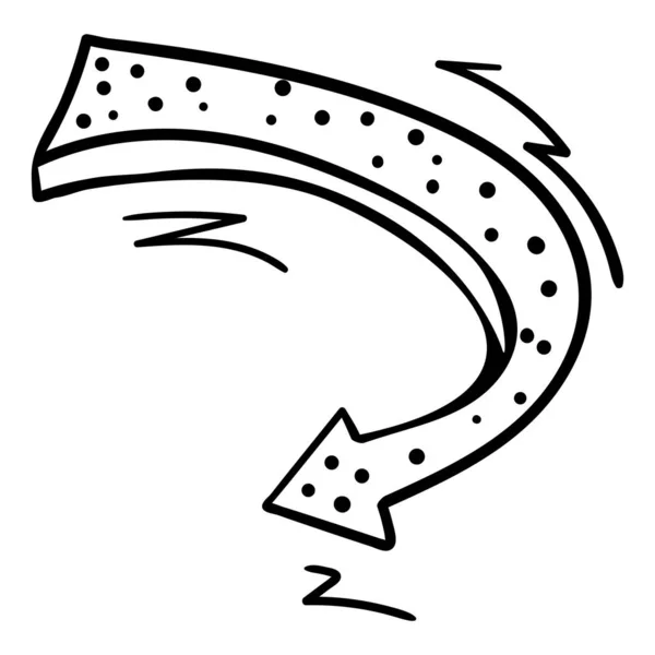 Ilustração de seta isolada em fundo branco, página para colorir adulto e crianças. Sinais e símbolos elementos gráficos para o seu design. Vector. Ilustração vetorial — Vetor de Stock